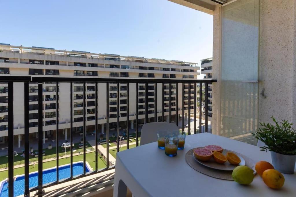 Alboraya Apartamento Con Vista Al Mar Y Piscina Valencia Buitenkant foto